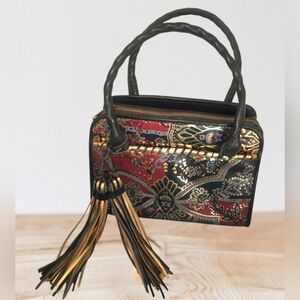 Patricia Nash Provincial Escape Gold Metallic Hand/Shoulder Bag